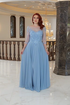 Vestido de fiesta azul