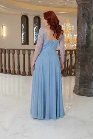 Vestido de fiesta azul