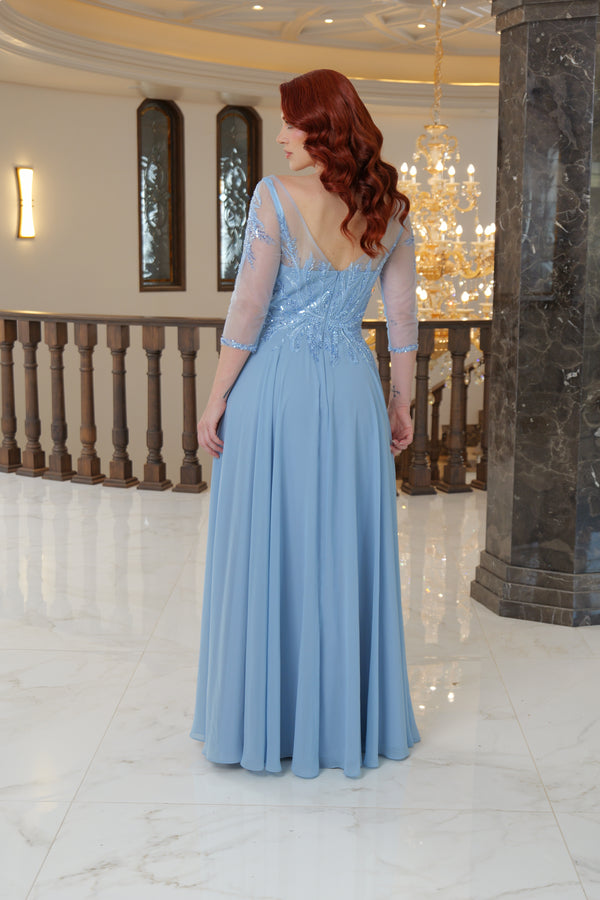 Vestido de fiesta azul