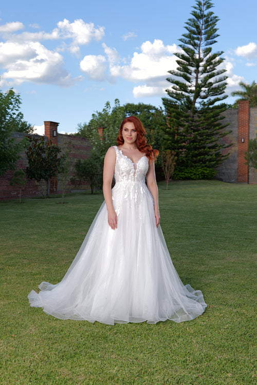 Vestido de novia corte A