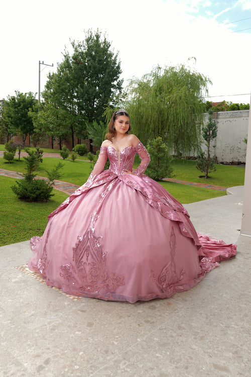 Vestido de quinceavos rosa oscuro